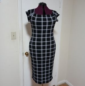Brat Star black with white strips dress size XL
